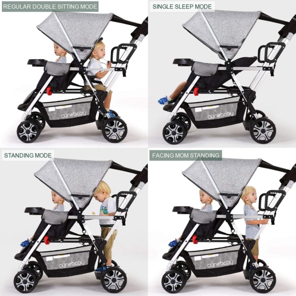 sit n stand tandem stroller