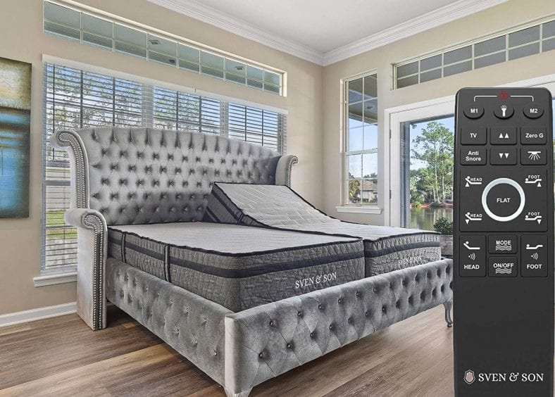 Sven & Son Split King Adjustable Bed Base Frame + 14” Luxury Cool Gel