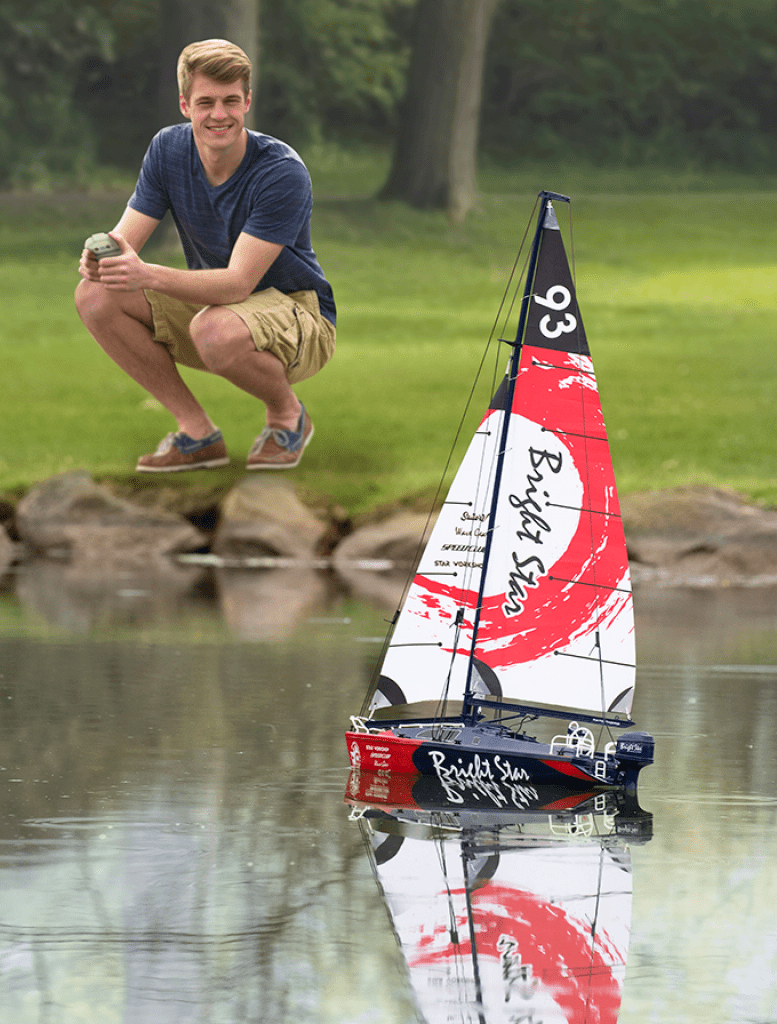 rc sailboat with backup motor