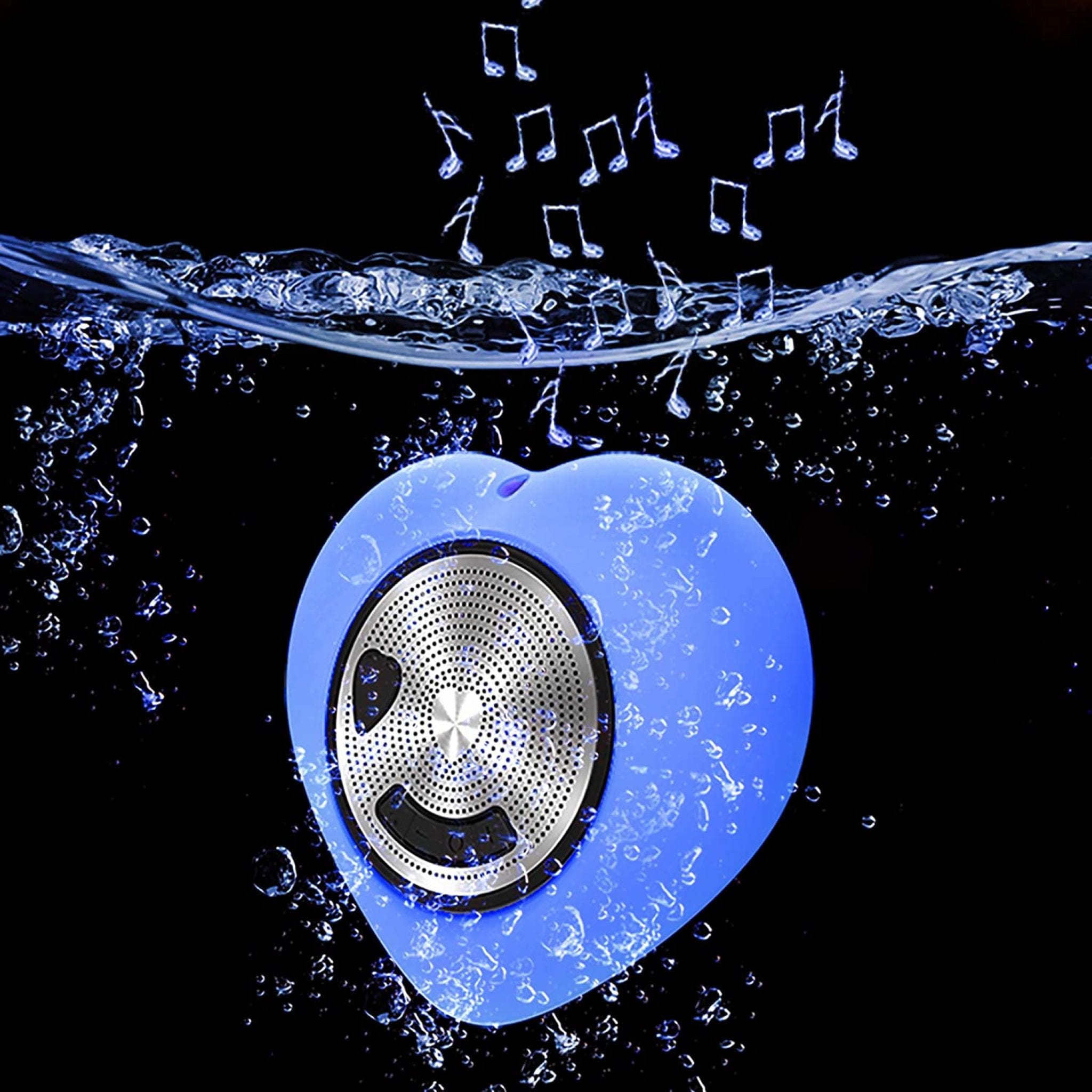 Waterproof Floating Bluetooth Speaker with Builtin Mic and LED Light