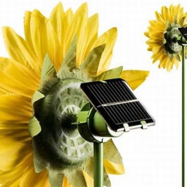 Solar Powered Spinning Sunflower