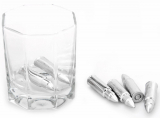 Bullet Shaped Stainless Steel Set of 6 Whiskey Stones