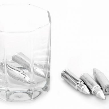 Bullet Shaped Stainless Steel Set of 6 Whiskey Stones