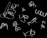 10 Sets Cast Metal Link Puzzle Level Brain Teaser IQ Training Game