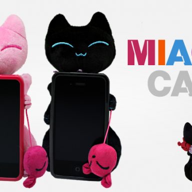 Miaou Kitten Plush Doll Case for iPhone 4/4S