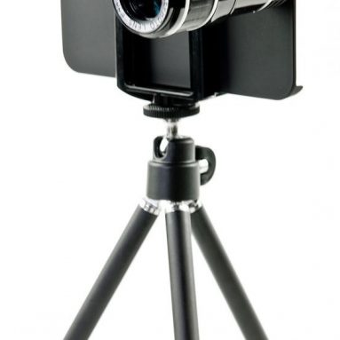 12x Zoom Black Camera Lens with Mini Tripod for Iphone 5