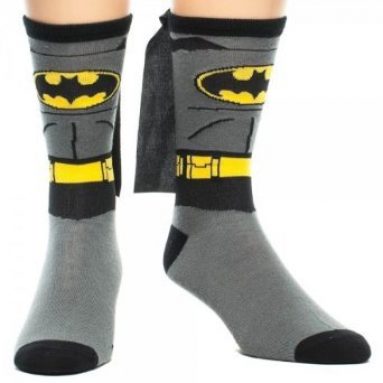 Batman Crew Socks with Cape