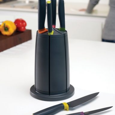 Elevate Knives Carousel Set with Rotating Knife Block