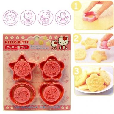 Hello Kitty Cookie Cutter and Stamp Set