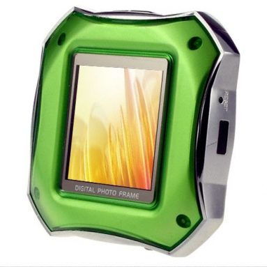 Green MP3 Player and Digital Photo Frame