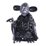 Yoda (1′ 2″) recycled scrap metal