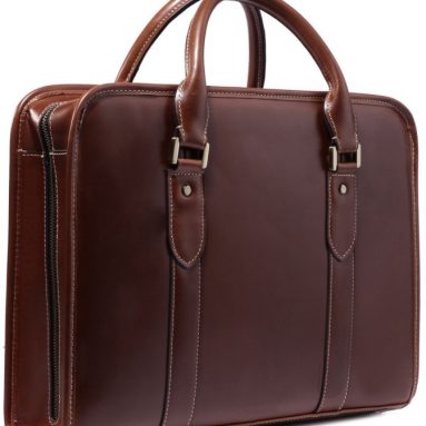 Real Cow Leather Men’s Business Messenger Briefcase