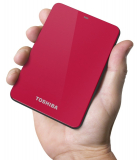 Toshiba Canvio 1.0 TB USB 3.0 Portable Hard Drive Red