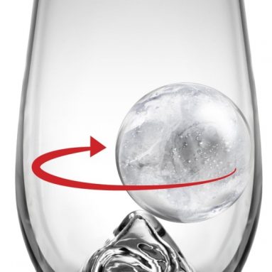 Grand Rock Highball Glass Set with Silicone Ice Ball Mold