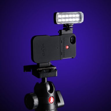 Manfrotto ML120 Hotshoe LED Panel + KLYP Case For iPhone
