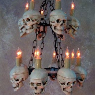 Tiered Medium Skull Chandelier