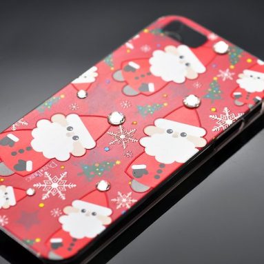 Christmas Santa Claus Swarovski Crystal iPhone 5 Cases