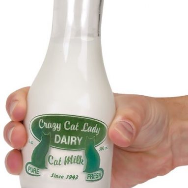 Crazy Cat Lady Mini Milk Bottle Drinking Glasses