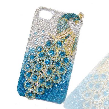 Luxury Blue Peacock Swarovski Crystal Case iPhone 5