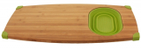 Bamboo Over Sink Cutting Board with Silicone Colander