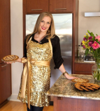 “Glamour Girl” Gold Sequin Apron