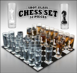 32-piece Chess Shot Glass Set