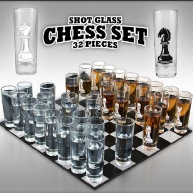32-piece Chess Shot Glass Set