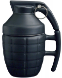 Ceramic Grenade Mug with Lid