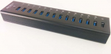 13 Data Port + 1 Smart Charging 2.1 Amp Port Aluminum USB 3.0 Hub