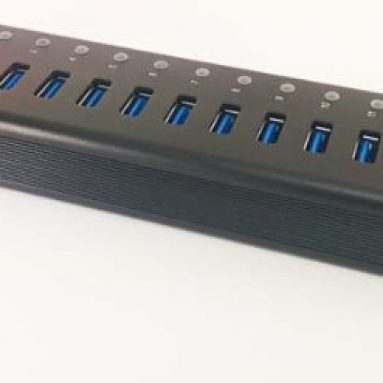 13 Data Port + 1 Smart Charging 2.1 Amp Port Aluminum USB 3.0 Hub