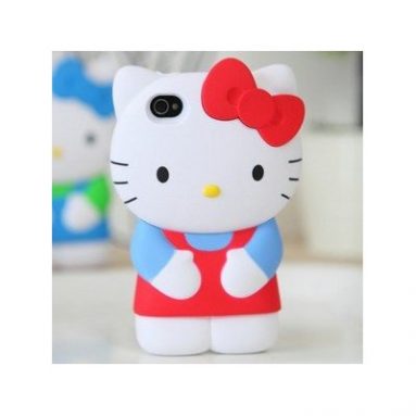 3D Hello Kitty iPhone 4S/4G/4 Silicon Hard Case