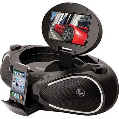 iLive CD/DVD/iPhone Boombox