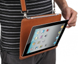 Hands-Free Brown Leather iPad Case