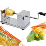 Stainless Steel Manual French Fry Spiral Twist Potato Slicer