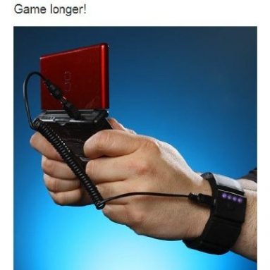 Universal Wrist Band Gadget Charger with Built-in Battery