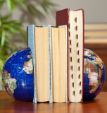 Blue Lapis Gemstone Globe Bookend