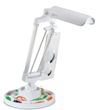 Craft Organizer Lamp with Maginification in White