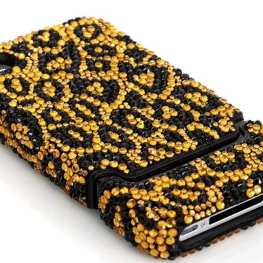Leopard Cheetah Bling Rhinestone Case iPhone 4 4S