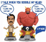 Saddam and Satan Talking Bobble Head Toy