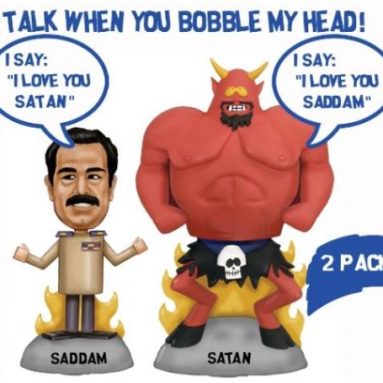 Saddam and Satan Talking Bobble Head Toy