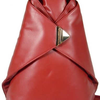 Stylish Ladies Triangular Soft Leather Backpack