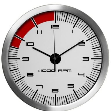 Porsche Carrera Tachometer Modern Wall Clock