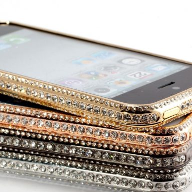 Gold Swarovski Element Crystal Stainess Steel Bumper for iPhone 5