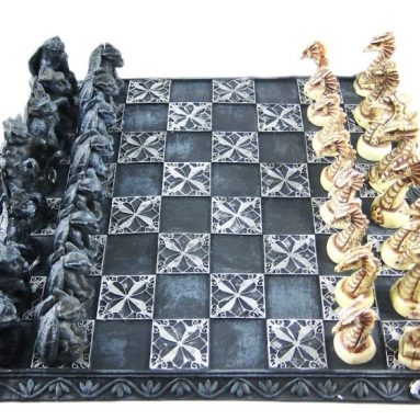 Dragon And Gargoyle Chess Set