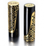 18K Gold and Black Titanium Plated Arabesque Salt and Pepper