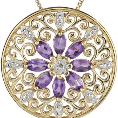 77% Discount: 18k Yellow Gold Plated Sterling Silver Gemstone