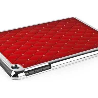 Stylish Red Crystal Studded Diamond Case Cover for iPad Mini