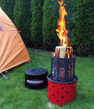 2 In 1 Campfire In A Can Portable Fire Pit Patio Heater Burn Wood or Charcoal