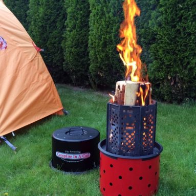 2 In 1 Campfire In A Can Portable Fire Pit Patio Heater Burn Wood or Charcoal