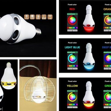 2 in 1 Bluetooth App Control Music Playing Audio 3W Speaker and LED Color Bulb Light